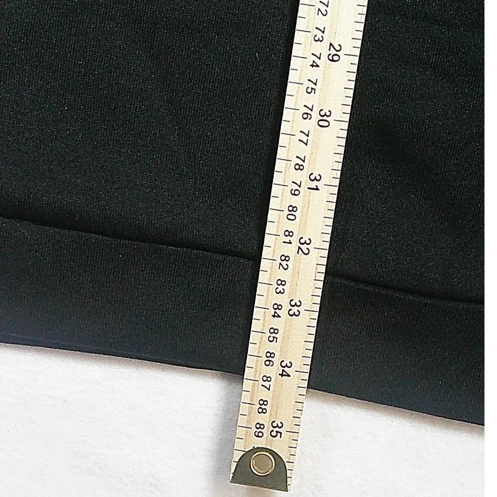 Miselon Black Sweatshirt Dress Long Sleeve Crew Neck Mini Size L